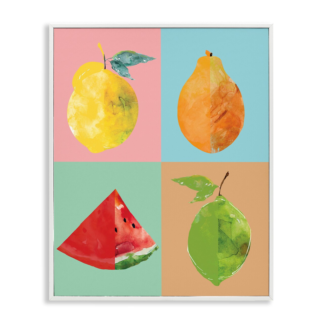 Stupell Industries Modern Pop Fruits Abstract Framed Giclee Wall Art Design by Carol Robinson